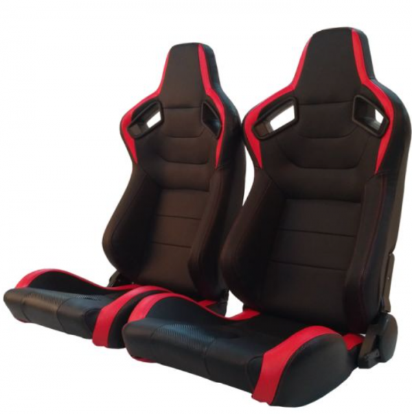 Jok mobil dengan desain sporty racing